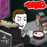 ack album_cover anthro art beak bird blond blue_eyes blue_skin bottle cereal eating feather furry martlet_(undertale_yellow) milk music parka spoon subvariant:chudplier thub_(user) undertale undertale_yellow variant:bernd variant:markiplier_soyjak video_game yellow_beak // 894x894 // 289.5KB