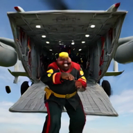 ai_but_not_completely_ai_doe award big_lips big_nose black_skin blond blush character:hunky clothes ext=mp4 eyebrows fat hair meta:ai_generated open_eyes parachute plane realistic series:fusionjaks subvariant:branigger subvariant:fat_alicia subvariant:hunky_twink_sex_machine variant:alicia variant:brandon video white_background // 560x560, 6s // 3.1MB