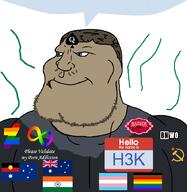 H3K_(namefag) autism bbc blue_eyes bnwo commie deviantart flag:Australian_Aboriginal flag:australia flag:gay_pride_flag flag:transgender_pride_flag gooner hair hazbin_hotel hello_my_name_is_(sticker) porn_addiction queen_of_spades speech_bubble speech_bubble_empty stubble subvariant:mexiaryan variant:meximutt // 886x910 // 88.5KB