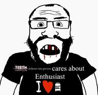 beard blood confused glasses i_love jar missing_teeth shirts shitnobodycaresabout soyjak_teeth subvariant:science_lover variant:markiplier_soyjak // 798x778 // 185.7KB