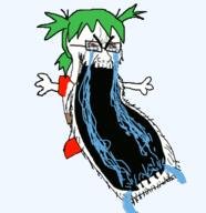 4chan animated anime arm crying glasses green_hair hair hand open_mouth stubble variant:soyak yotsoyba // 500x516 // 676.1KB