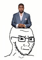 closed_mouth concerned glasses stubble subvariant:soyak_(irritated) tariq_nasheed variant:soyak // 440x622 // 110.4KB