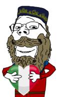 arm beard belt clothes country flag flag:italy giuseppe_garibaldi glasses grin hair hand hat heart history holding_heart holding_object italy looking_at_you smile soyjak subvariant:wholesome_soyjak variant:gapejak // 676x1121 // 34.8KB
