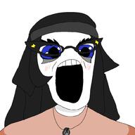artist:cuteSoytan avengers beanie blue_eyes drawing gaping_mouth girl glasses oc open_mouth soy soylent soylent_(cacao) soytan_will_always_be_a_gemerald teeth variant:soytan wholesome // 1000x1000 // 29.3KB