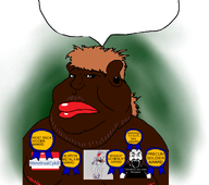 award black_skin brap braphog hair menstrualcykill_(user) meta:namefags pooner sisa_eyes speech_bubble trend:slopjak variant:meximutt // 1269x1121 // 1.1MB