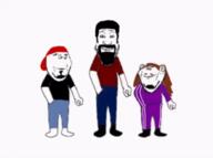 dance dancing_trio fred_durst jonathan_davis korn limp_bizkit music nu_metal serj_tankian subvariant:wholesome_soyjak system_of_a_down variant:gapejak variant:impish_soyak_ears variant:markiplier_soyjak // 400x297 // 364.9KB