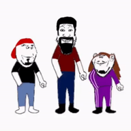dance dancing_trio fred_durst jonathan_davis korn limp_bizkit music nu_metal serj_tankian subvariant:wholesome_soyjak system_of_a_down variant:gapejak variant:impish_soyak_ears variant:markiplier_soyjak // 400x297 // 364.9KB