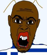 angry antenna beard big_lips brown_skin buck_teeth country ear flag flag:greece glasses greece greekbvll greekroach looking_at_you nigger open_mouth red_lips soyjak stubble transparent_background variant:halojak // 620x720 // 36.3KB