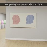 art art_gallery crying meme nordic_chad painting stand text variant:cryboy_soyjak vase wall // 1234x1234 // 97.9KB