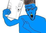 beak open_mouth pointing series:x_inmigrants shocked soyjak stubble twitter variant:koolson variant:two_pointing_soyjaks zoomer zoomer_hair // 1080x782 // 123.4KB