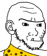 caveman closed_mouth clothes ear glasses soyjak stubble subvariant:soyak_(irritated) tooth unibrow variant:soyak // 632x756 // 16.6KB