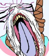 bald beard bloodshot_eyes crying distorted eyebrows glasses hanging lipstick nose open_mouth purple_hair rope soyjak tongue tranny variant:israeli_soyjak yellow_teeth // 584x666 // 221.5KB