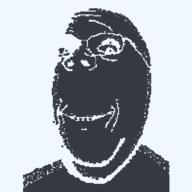 animated black_background discord glasses glitch light_mode ominous smile soyjak stealth stubble subvariant:wholesome_soyjak variant:gapejak // 400x400 // 6.5KB