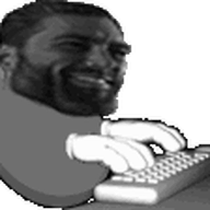 animated bean_body cartoon_gloves ext=gif glove gray_skin hand keyboard nas:gigachad no_body typing