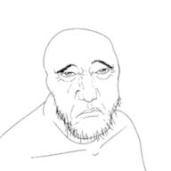 closed_mouth frown punisher_face sad soyjak stubble variant:feraljak // 600x600 // 41.2KB