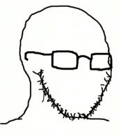 blank faceless glasses no_eyes no_mouth no_nose soyjak stubble variant:soyak // 338x380 // 14.9KB