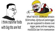anime bibisi chad crybaby crying neovagina nusoicaca pissbaby shartyclitty side_profile variant:chudjak variant:cryboy_soyjak yes // 2182x1253 // 557.0KB