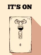 angry glasses its_over light lightswitch mustache open_mouth soyjak text variant:feraljak // 600x800 // 62.2KB