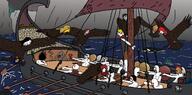 arrow averi boat classical_art_parody coal femjanny gem nate odysseus orca pooner soyjak_party subvariant:schizojak trojan_war variant:a24_slowburn_soyjak variant:alicia variant:chudjak variant:cobson variant:coinjak variant:femjanny variant:impish_soyak_ears variant:markiplier_soyjak variant:soytan variant:tama variant:unknown variant:wifejak variant:wojak water // 1500x742 // 438.4KB