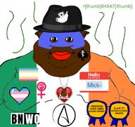angry artist:jimbo atheism award big_lips black_skin bnwo brap brown_skin christianity discord discord_logo_facial_mark double_chin fat fedora feminism glasses greentext hair hairynigga468 hello_my_name_is_(sticker) ireland irish_flag jimbo_(namefag) locket map_(pedophile) meta:namefags meta:op_took_a_selfie_of_xerself mick_(namefag) mick_is_a_whinny_atheistcuck mutt nigger obese orthodox orthodox_cross orthodoxy pedophile pointy_ears red_lips reddit soyjak spade stink_lines stinky trans_rights transgender_flag transheart trend:jartycuck variant:brandon // 1674x1582 // 488.4KB