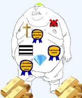award blue_eyes christian_cross christianity cross effortson flag:straight_pride gem gold hair obese queen_of_spades soyjak straight subvariant:beast subvariant:endmutt trend:slopjak unbothered variant:meximutt x yellow_hair // 2382x2847 // 2.1MB