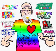 alphabet_lore artist:sneedborea baby babyjak caca dandy's_world friday_night_funkin' garten_of_banban i_heart pacifier poppy_playtime rainbow_friends sprunki the_amazing_digital_circus variant:shirtjak // 618x559 // 17.4KB