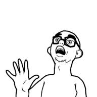 arm ear glasses hand lazytown open_mouth soyjak stubble variant:unknown // 719x720 // 24.5KB