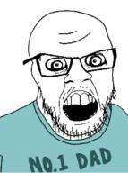 angry crazed father glasses open_mouth stubble variant:feraljak // 496x667 // 42.9KB