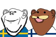 animal bear ear finland finnish_flag fur no_glasses spurdo_sparde stubble swede sweden swedish_flag variant:impish_soyak_ears // 1196x800 // 116.0KB