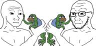 arm frog glasses green_skin hand meta:tagme neutral pepe soyjak stubble variant:soyak wojak // 1605x767 // 774.9KB