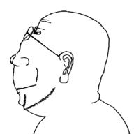 ear eyelids glasses side_profile small_eyes smile soyjak stubble subvariant:gapejak_side subvariant:massjak subvariant:massjak_side subvariant:wholesome_soyjak template variant:gapejak // 856x858 // 14.4KB