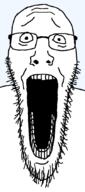doug_walker glasses nostalgia_critic open_mouth scared soyjak stubble template trace transparent_background variant:nostaljak // 475x1078 // 21.7KB