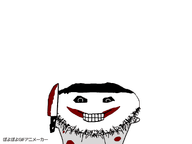 animated black_hair black_sclera blood blood_on_face clothes creepy creepypasta ext=gif hair holding_knife holding_object hoodie jeff_the_killer knife poyopoyo running scary smile stubble teeth teeth_showing variant:mameson watermark white_background white_skin // 400x300 // 377.3KB