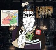 angry arm china chinese_historical_drama closed_mouth clothes crown dynasty emperor empire glasses hand hat holding_object map punisher_face qin qin_shi_huang serious serious_hat soyjak statue stubble subvariant:science_lover terracotta_army text variant:markiplier_soyjak warring_states_period // 788x696 // 126.5KB