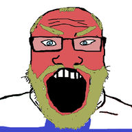 angry beard country countrywar finland flag flag:finland glasses hair open_mouth red soyjak subvariant:science_lover variant:markiplier_soyjak yellow_hair // 800x600 // 77.4KB