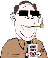 brown_shirt george_lincoln_rockwell glasses nazism neonazi pipe sunglasses swastika uniform variant:protestantjak // 1452x1777 // 193.3KB