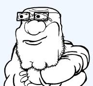 closed_mouth fat glasses glove smile stubble transparent_background variant:tockson wario // 845x779 // 21.1KB