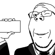 card clothes glasses hand holding_object necktie smile soyjak stubble subvariant:wholesome_soyjak suit template variant:gapejak wink // 1070x800 // 3.3MB