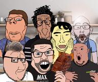 alex_ainouz bald beard binging_with_babish brown_skin chef clothes ear food glasses gugafoods jewish_nose kitchen knife max_the_meat_guy nick_digiovanni steak subvariant:euromutt subvariant:gapearyan subvariant:wholesome_soyjak tasting_history_with_max_miller uncle_roger variant:feraljak variant:gapejak variant:markiplier_soyjak variant:nojak variant:norwegian variant:smugjak variant:sobot white_skin yellow_skin youtube zoomer_hair // 1601x1350 // 623.6KB
