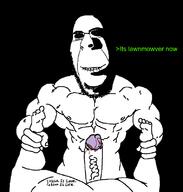 black_eyes buff butt closed_mouth foot glasses greentext hand penis sex stubble subvariant:hornyson tattoo variant:cobson // 760x797 // 31.9KB