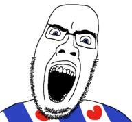 angry blue_eyes flag:friesland friesenjung friesland frisian glasses looking_at_you open_mouth seeblatt soyjak stubble subvariant:cobjak teeth thick_eyebrows // 640x593 // 27.9KB