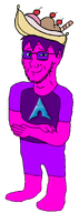 arch_linux banana_split_ice_cream edit glasses looking_at_you pink_skin purple_hair quote smirk stubble that_one_fucking_picture_of_nate_being_a_smug_little_bastard variant:soyak // 557x1509 // 64.2KB