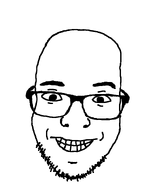 beard crazed eyebrows eyes glasses looking_at_you nose smile teeth variant:unknown white_background // 676x916 // 12.5KB