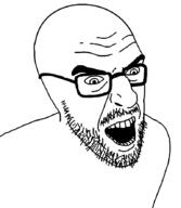 bald glasses open_mouth soyjak stubble template variant:kliksjak // 770x883 // 23.1KB
