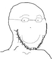 closed_mouth glasses redraw smile soyjak stubble variant:soyak // 721x800 // 53.6KB