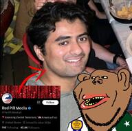 2024 RedPillMediaX award brown_skin brownpillmedia crescent ear flag flag:pakistan flag:united_states hair larper october pakistan shitskin soyjak star_(symbol) star_and_crescent stubble subvariant:impish_amerimutt teeth text twitter united_states variant:impish_soyak_ears x zionism // 1094x1080 // 149.6KB