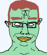 admin_thrembo glasses red_hair subvariant:chudjak_front thrembo variant:chudjak white_eyes // 484x561 // 26.3KB