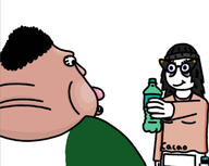 2soyjaks baja_blast beanie blue_eyes brown_shirt girl glasses nintendo nintendo_switch satoko_houjou(namefag) variant:meximutt variant:soytan video_game wholesome // 1636x1304 // 390.5KB