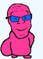 animated arm ass bald beard closed_mouth dance doll_(user) full_body glasses gyatt naked pink_skin smile soyjak soyjak_party twerk variant:feraljak // 98x133 // 51.0KB