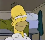 bald barneyfag bed cartoon closed_mouth clothes homer_simpson meta:not_oc nas:leebait smile the_simpsons yellow_skin // 207x184 // 11.1KB